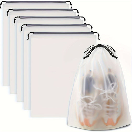 Travel Shoe Storage Bag Transparent Travel Shoe Bag Set 15pcs, 15.7inch x 11.8inch Drawstring Travel Shoe Bags, Dustproof Portable Travel Shoe Storage Bags for Men and Women, Christmas, Halloween, Christmas Gifts, Halloween Gifts