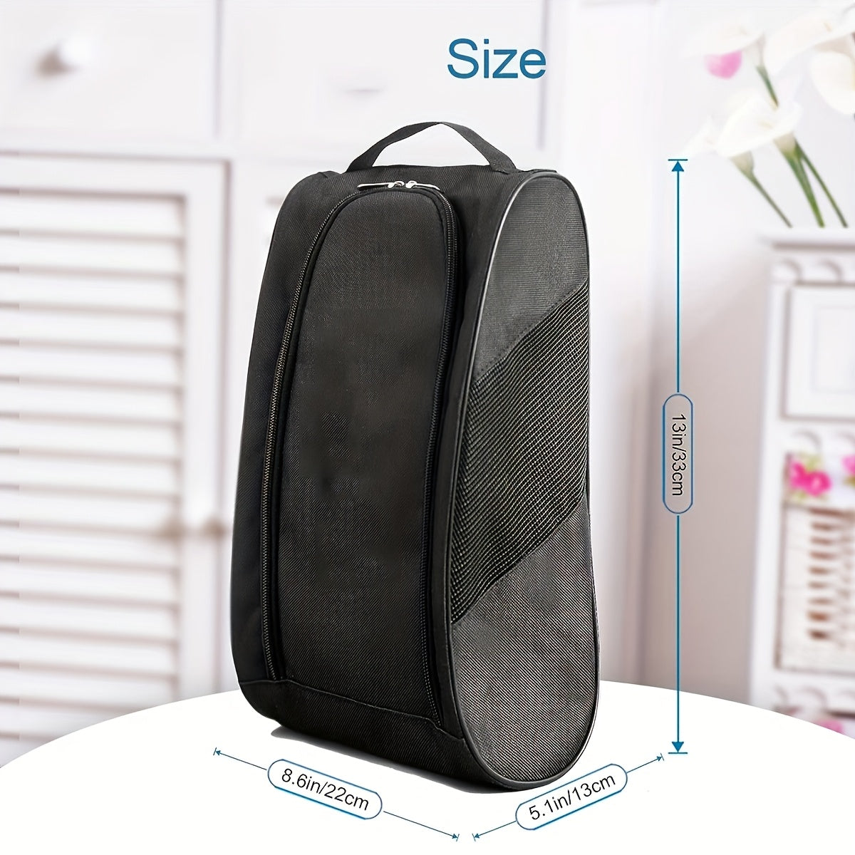 Large Capacity Sports Shoe Storage Bag, Breathable Mesh Athletic Sneaker Organizer, Portable Shoe Carrier With Convenient Handle, For Men And Women