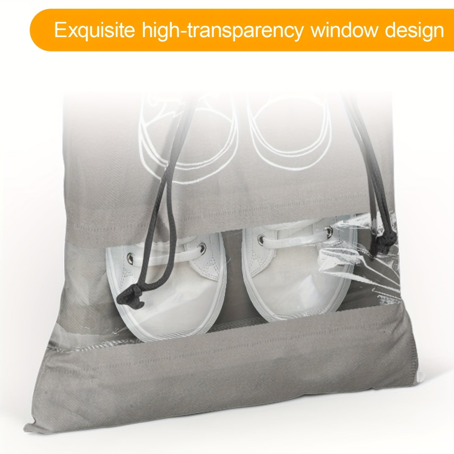 10pcs Travel Shoe Organizer Portable Non-Woven Shoe Storage Bag Mobile Shoe Organizer With Drawstring Pocket Multifunctional Shoe Dust Bag