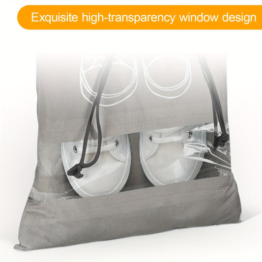10pcs Travel Shoe Organizer Portable Non-Woven Shoe Storage Bag Mobile Shoe Organizer With Drawstring Pocket Multifunctional Shoe Dust Bag