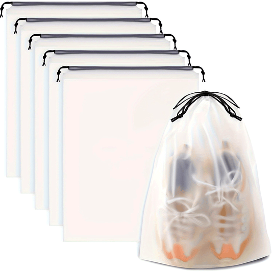 Travel Shoe Storage Bag Transparent Travel Shoe Bag Set 15pcs, 15.7inch x 11.8inch Drawstring Travel Shoe Bags, Dustproof Portable Travel Shoe Storage Bags for Men and Women, Christmas, Halloween, Christmas Gifts, Halloween Gifts
