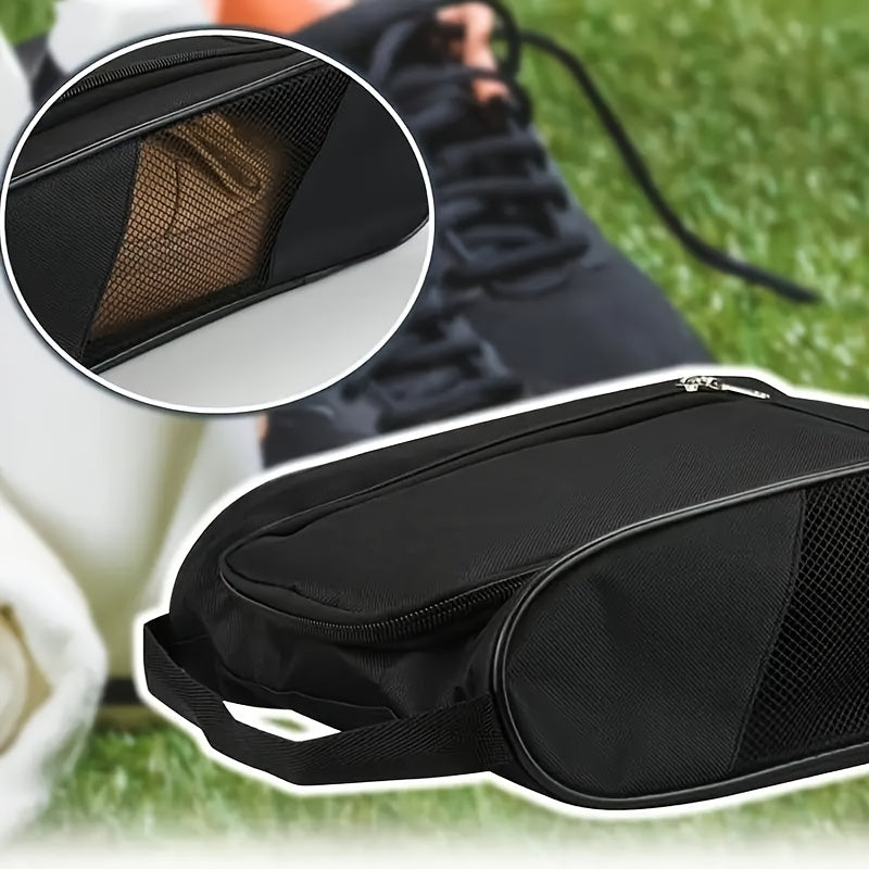 Large Capacity Sports Shoe Storage Bag, Breathable Mesh Athletic Sneaker Organizer, Portable Shoe Carrier With Convenient Handle, For Men And Women